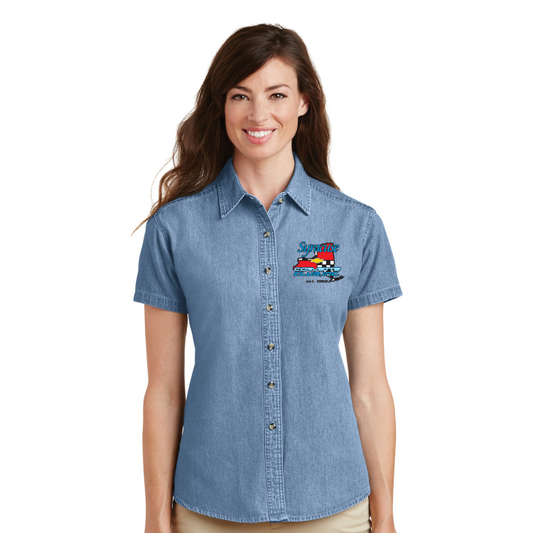 Ladies Short Sleeve Value Denim Shirt - LSP11