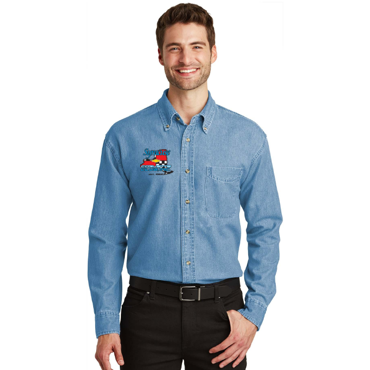 Port Authority® Long Sleeve Denim Shirt Syracuse Corvette Club